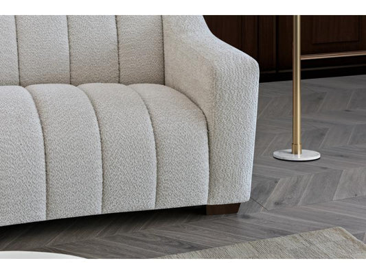 Astoria 3 Seater Sofa in Oatmeal Boucle Fabric – view 2