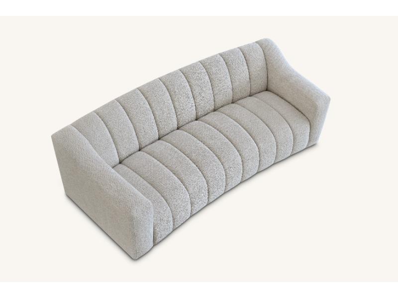Astoria 3 Seater Sofa in Oatmeal Boucle Fabric – view 7