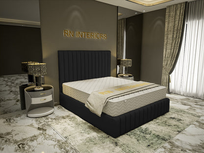 Small Double Bed Frame - Amelia Plush Velvet Bed Frame