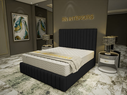 Small Double Bed Frame - Amelia Plush Velvet Bed Frame