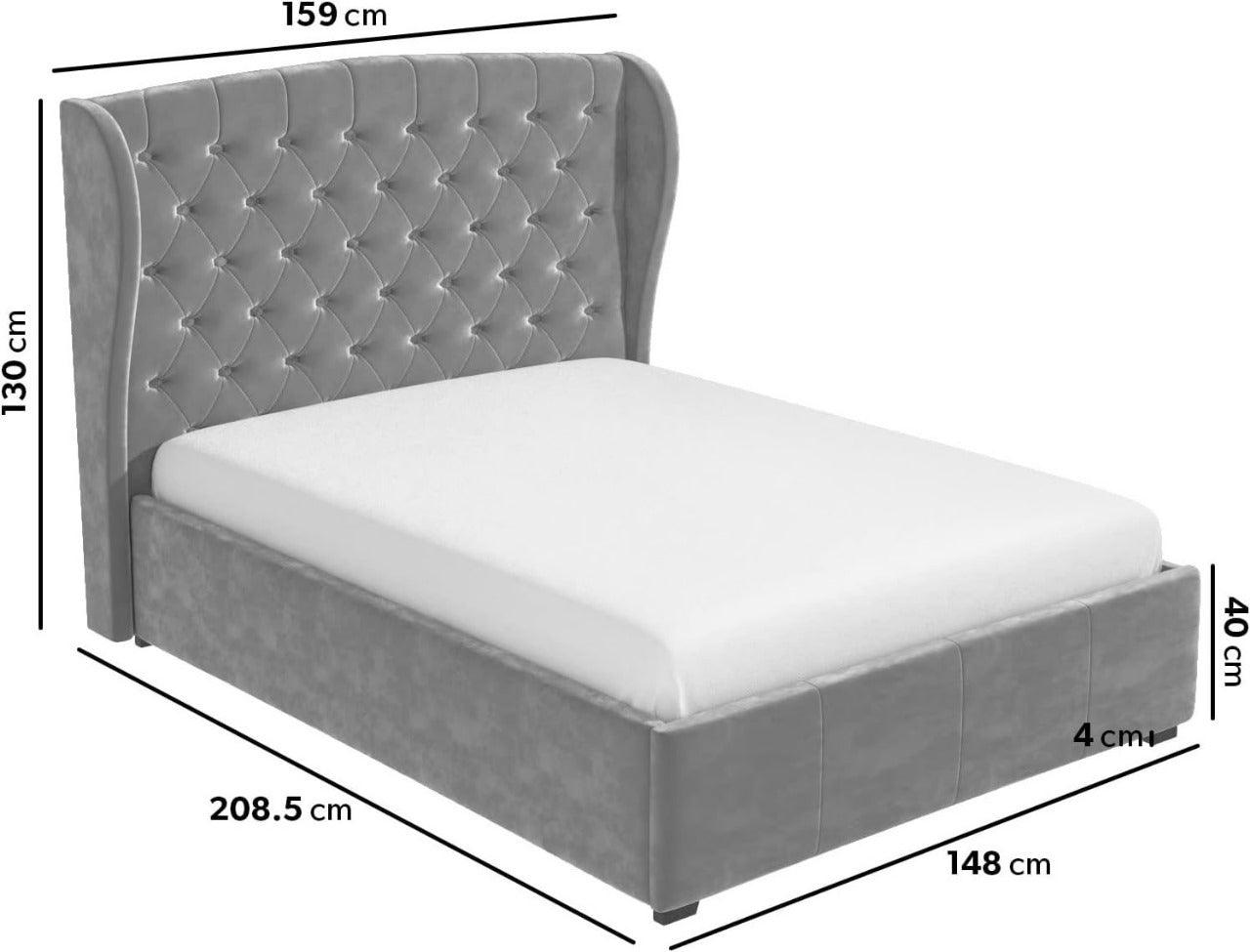Serenity Crown Grey Double Bed Frame