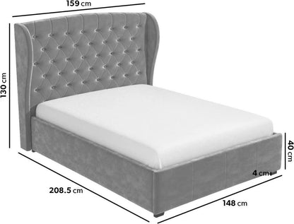 Serenity Crown Grey Double Bed Frame