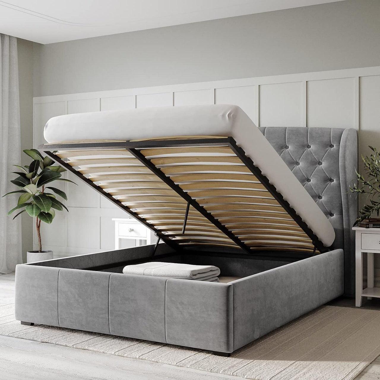 Serenity Crown Grey Double Bed Frame