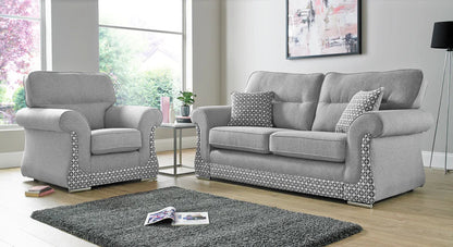 Galaxy Handmade Grey Fabric Sofas For Old People in Elegant Mosaic