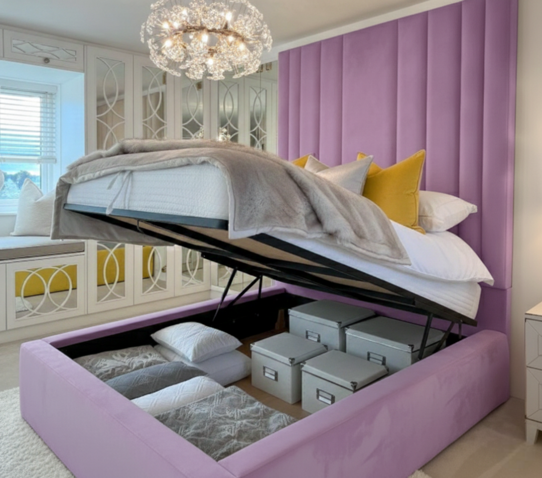 Selena High Base Ottoman Bed