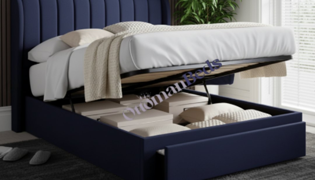 Fabio White Wooden Bookcase Storage Bed