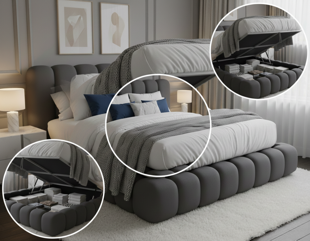 Deacon Upholstered Ottoman Bed Frame