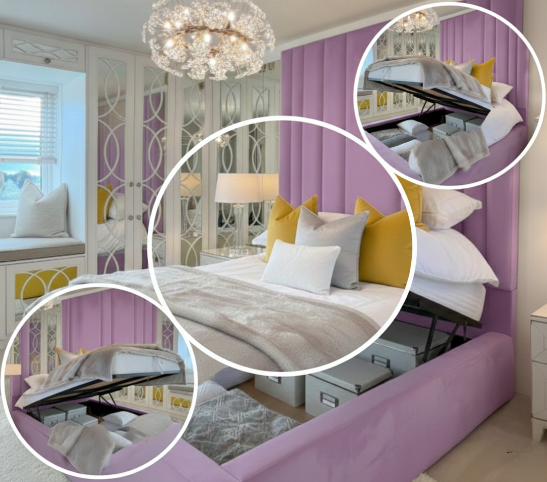 Selena High Base Ottoman Bed