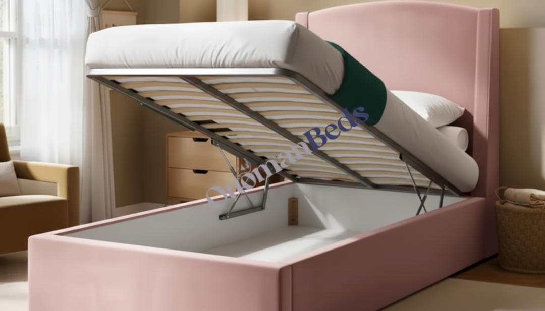 Blaine Classic Winged Ottoman Bed