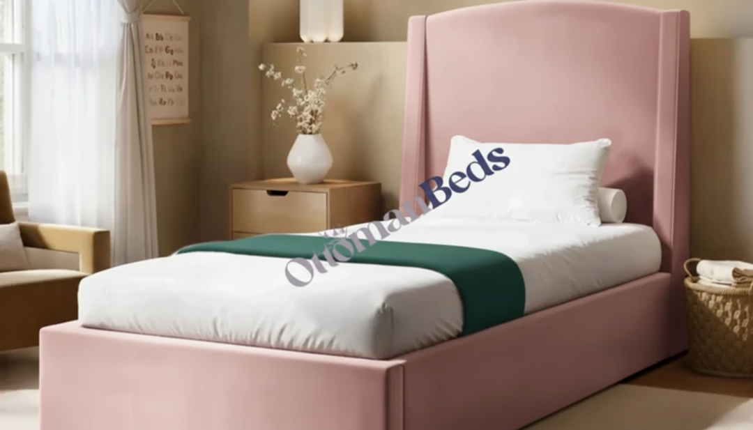 Blaine Classic Winged Ottoman Bed