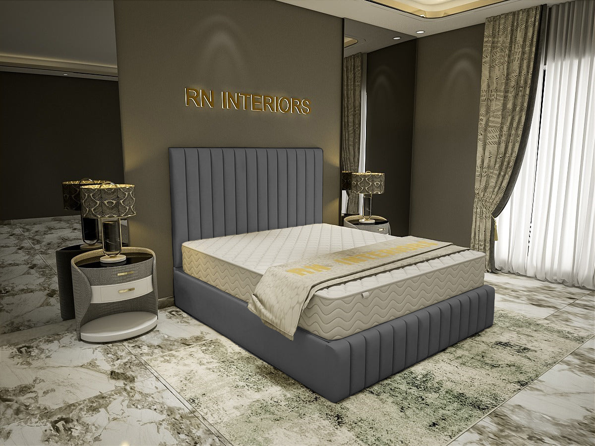 Small Double Bed Frame - Amelia Plush Velvet Bed Frame