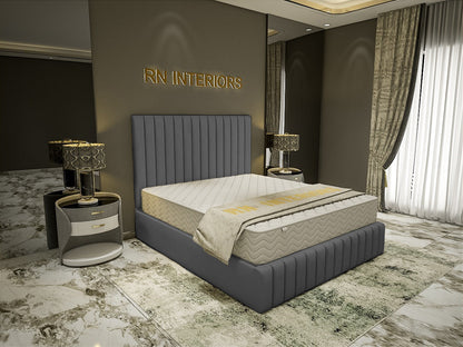 Small Double Bed Frame - Amelia Plush Velvet Bed Frame