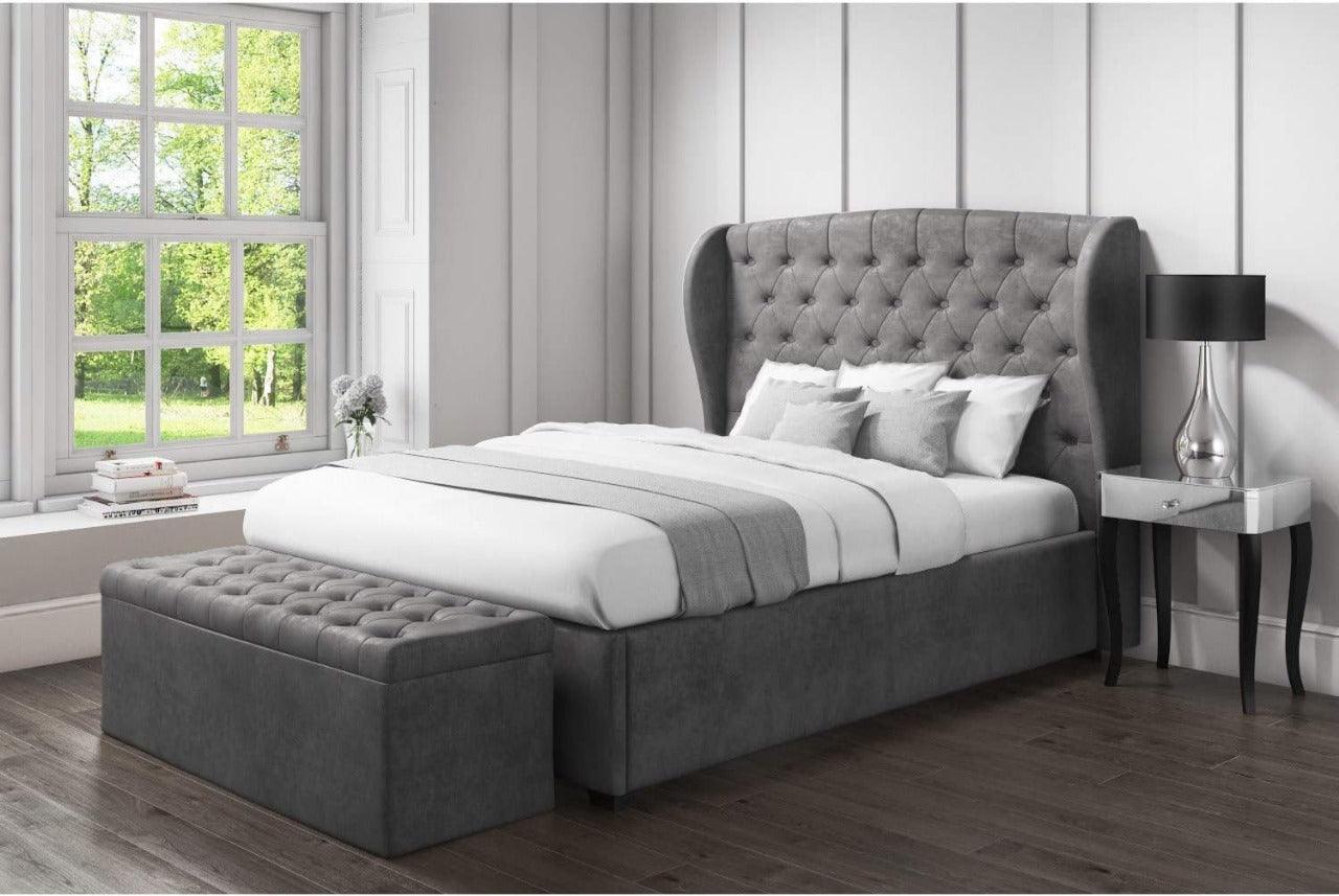 Serenity Crown Grey Double Bed Frame