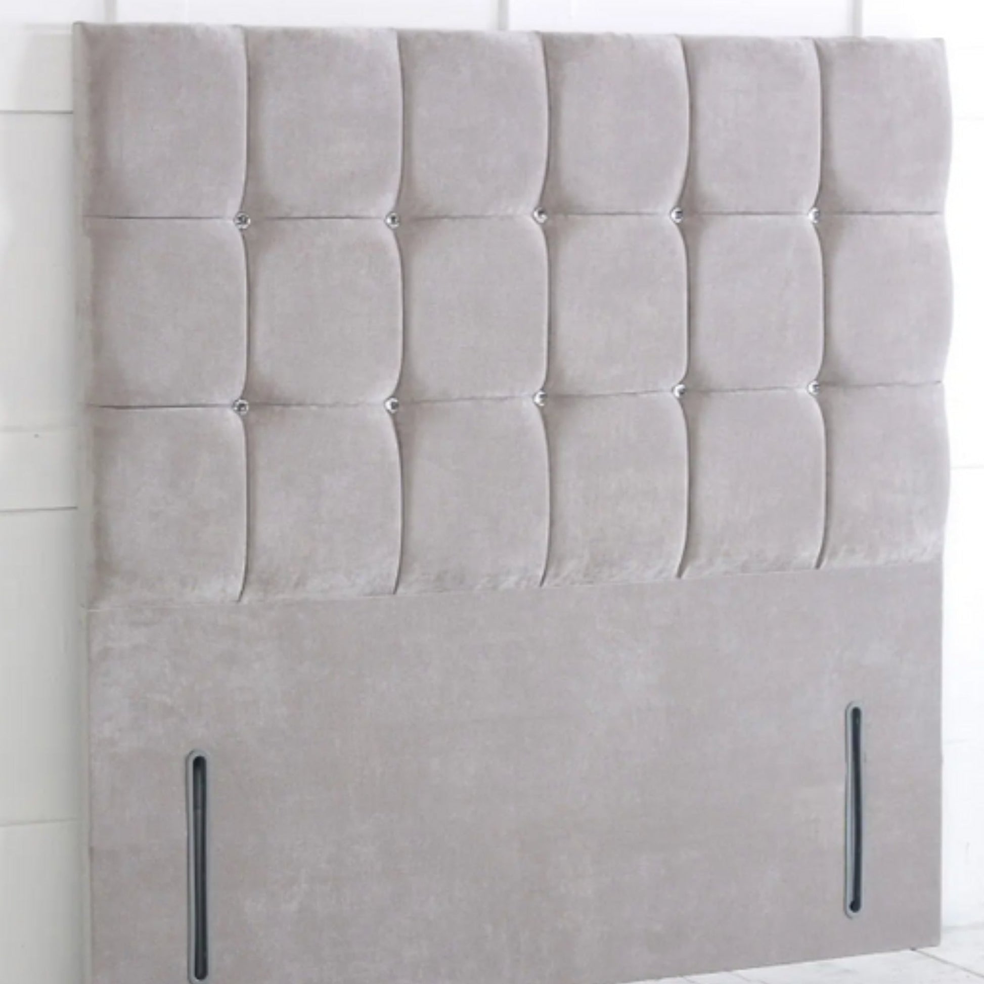 Cubed Floor Standing Headboard in Cream, Black, and Grey