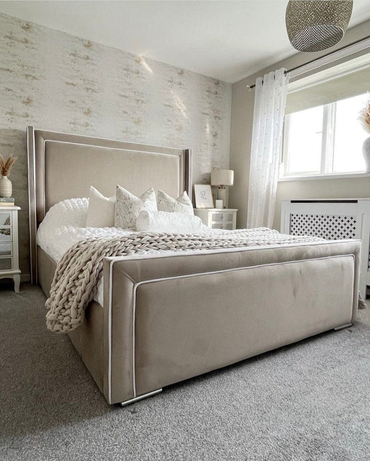 Lorenzo Plush Fabric Bed Frame