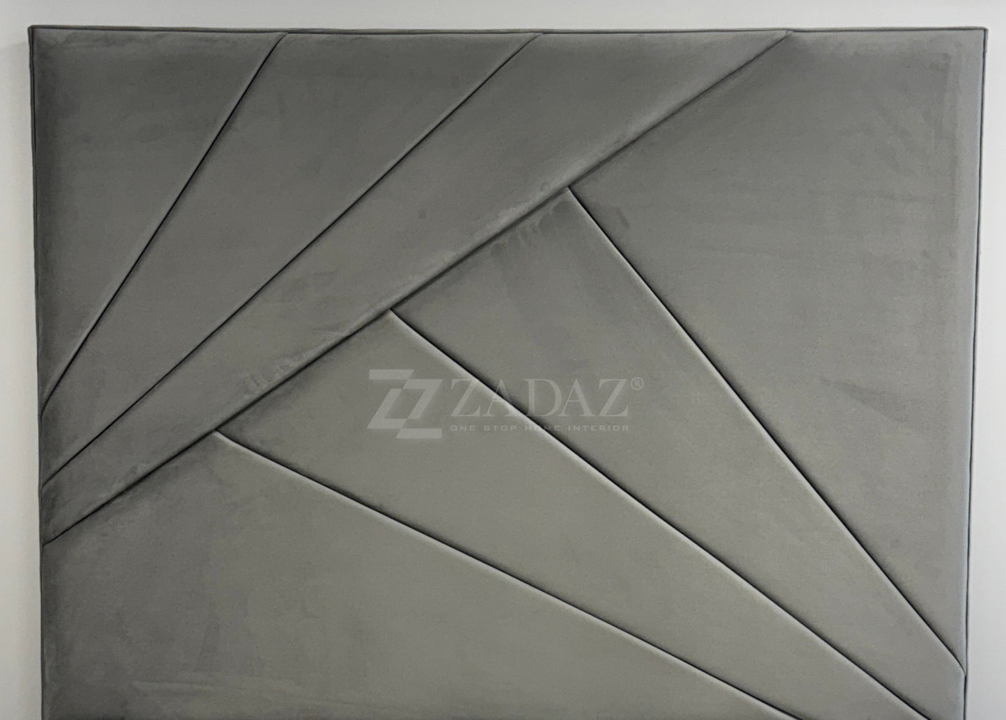 Silver Geometric Luxe Bed