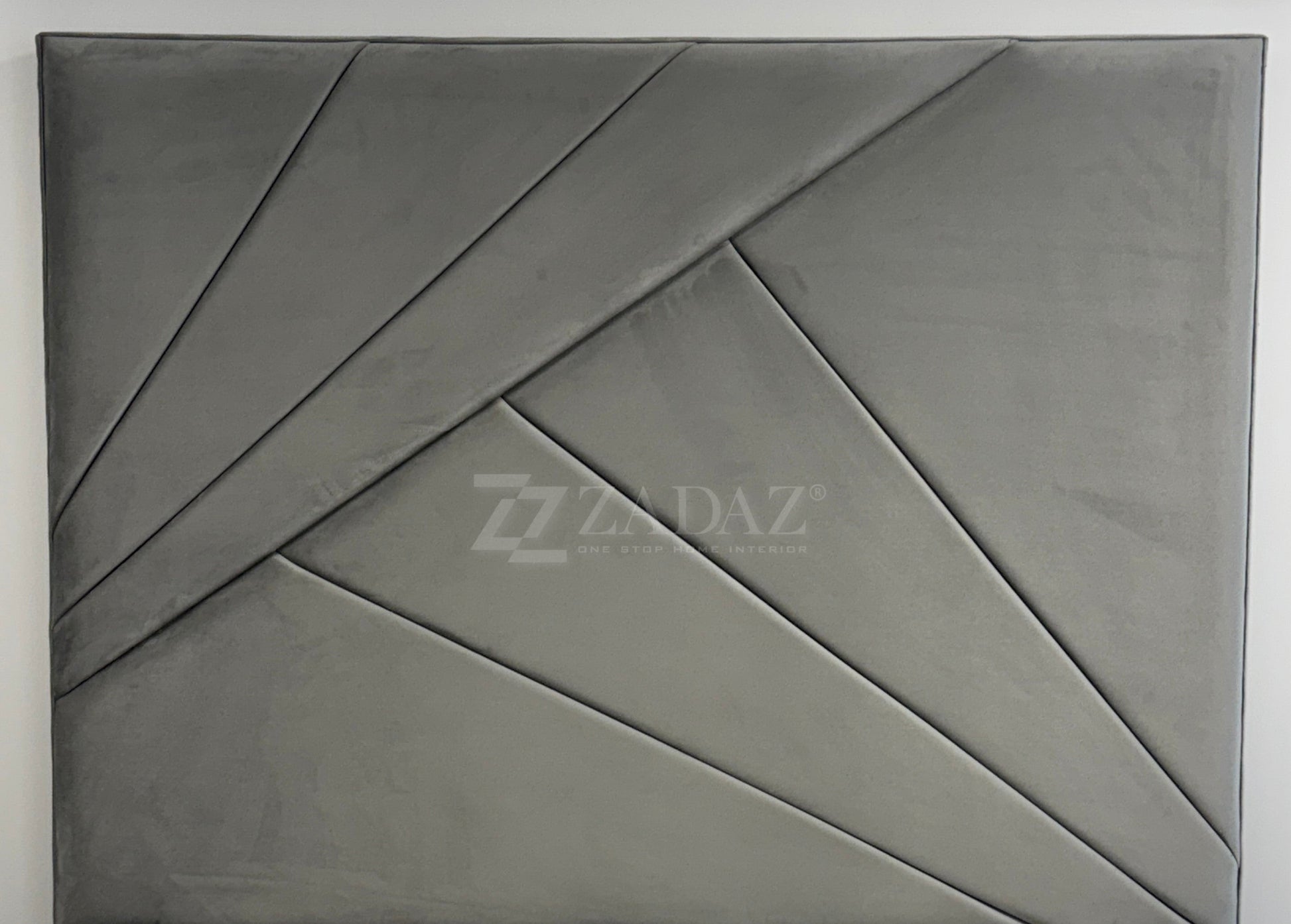 Silver Geometric Luxe Bed