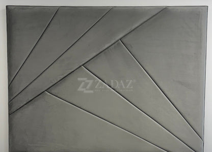 Silver Geometric Luxe Bed