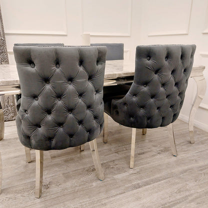 Kensington dining chair with deep button back – view 4