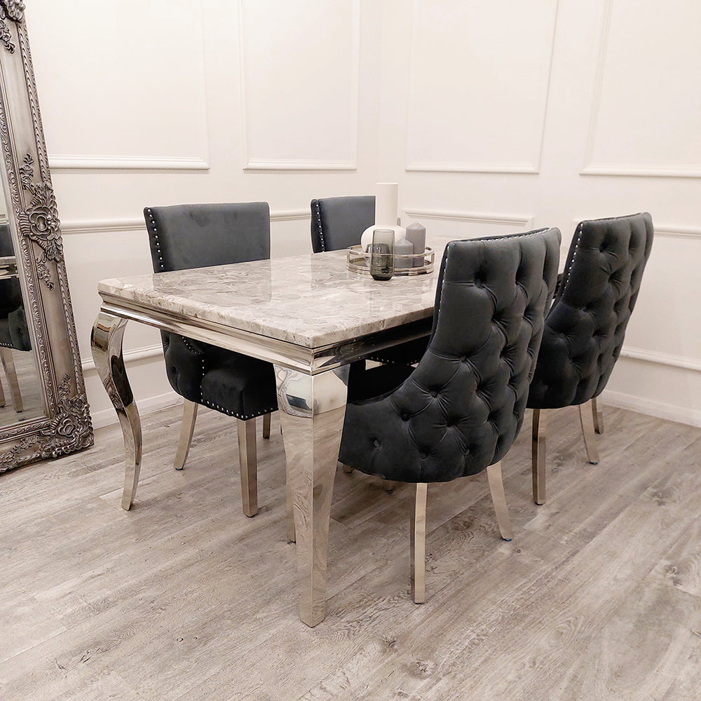 Kensington dining chair with deep button back – view 5
