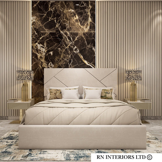 King Size Bed - Perci Upholstered Bed Frame