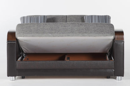 Luna Sleeper Sofa Bed – 87" Wide with Wooden Arms | Mid-Century Modern Convertible Sofa
