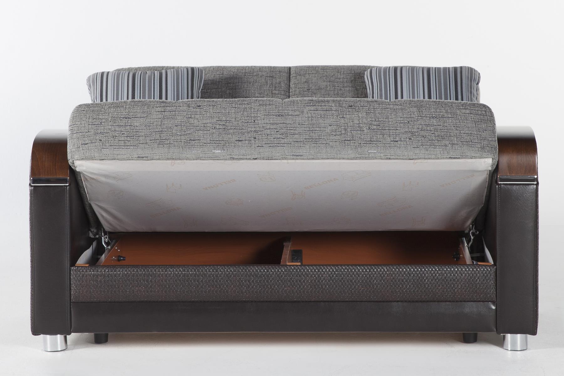Luna Sleeper Sofa Bed – 87" Wide with Wooden Arms | Mid-Century Modern Convertible Sofa – view 9
