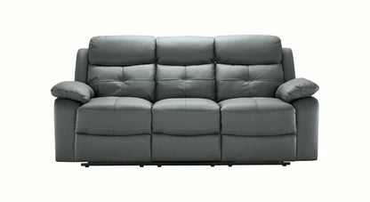 Lopez Recliner 3+2 Seater Genuine Grey Leather Sofa Set – view 3