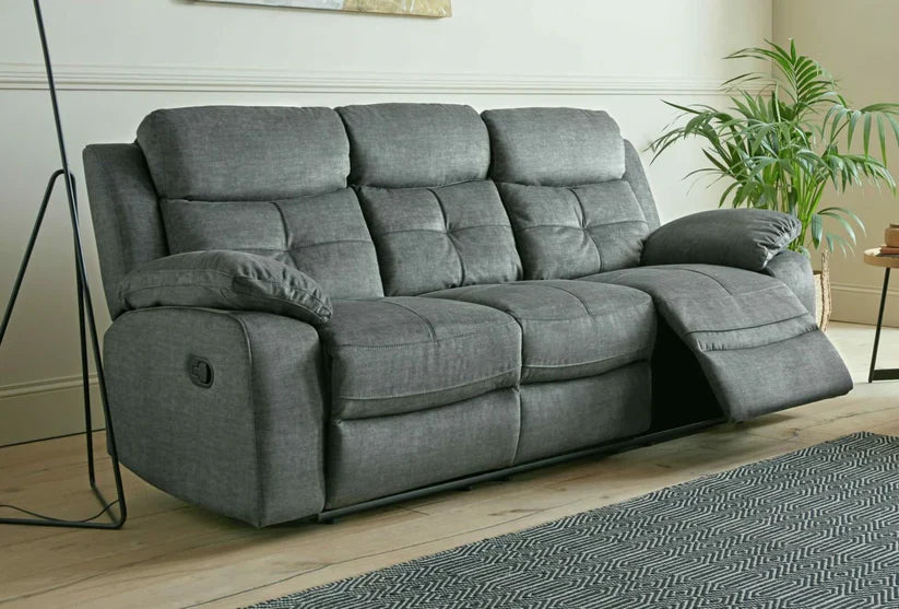 Lopez Recliner 3+2 Seater High Grade Grey Fabric Sofa Set – view 4