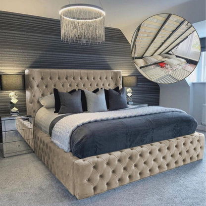 Majestic Nights Upholstered Ottman Storage Bed Frame – view 8