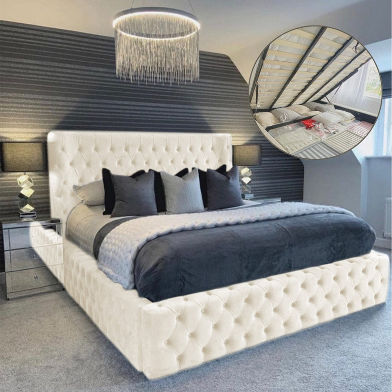 Majestic Nights Upholstered Ottman Storage Bed Frame – view 9