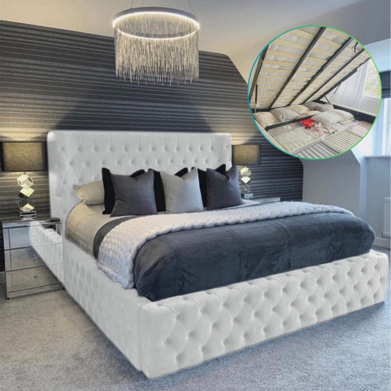 Majestic Nights Upholstered Ottman Storage Bed Frame – view 11
