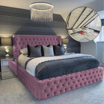 Majestic Nights Upholstered Ottman Storage Bed Frame – view 12