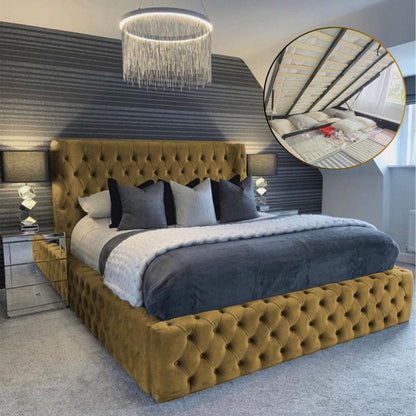 Majestic Nights Upholstered Ottman Storage Bed Frame – view 13