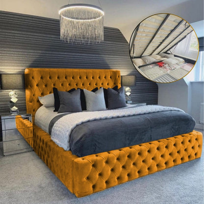 Majestic Nights Upholstered Ottman Storage Bed Frame – view 14