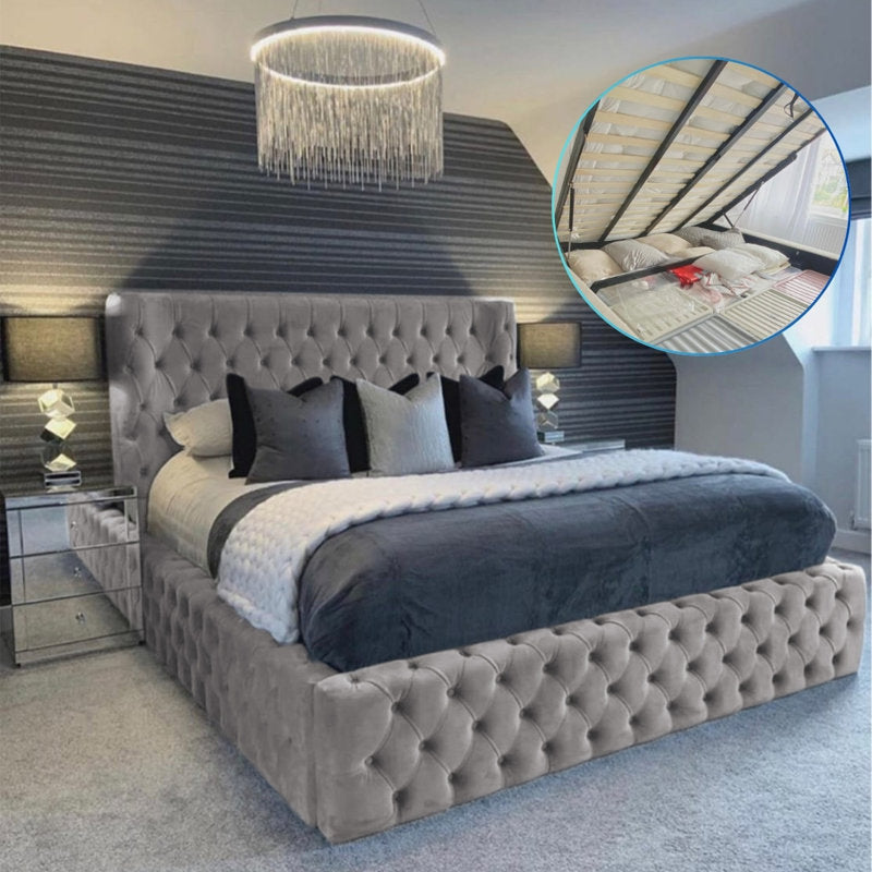 Majestic Nights Upholstered Ottman Storage Bed Frame – view 16