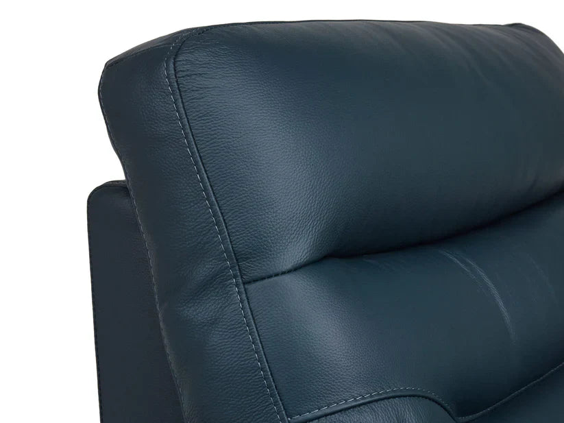 Megan Original Reclining Navy Blue Real Leather Sofas – view 11