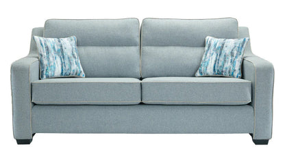 Milan Modern Elegance Sofas Garda Petrol Blue Fabric With Cushions – view 2