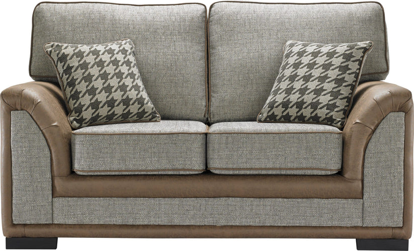 Camden Bespoke Grey Fabric & Leather Piping Modern Design Sofa Suitable For Old People – view 3