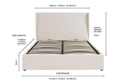 Crown Jewel Wingback Bed Frame