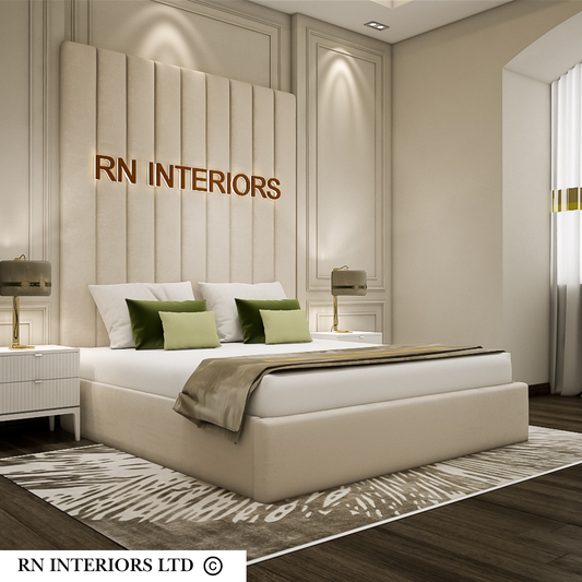 Linear Panel Bed Frame - Tall Headboard