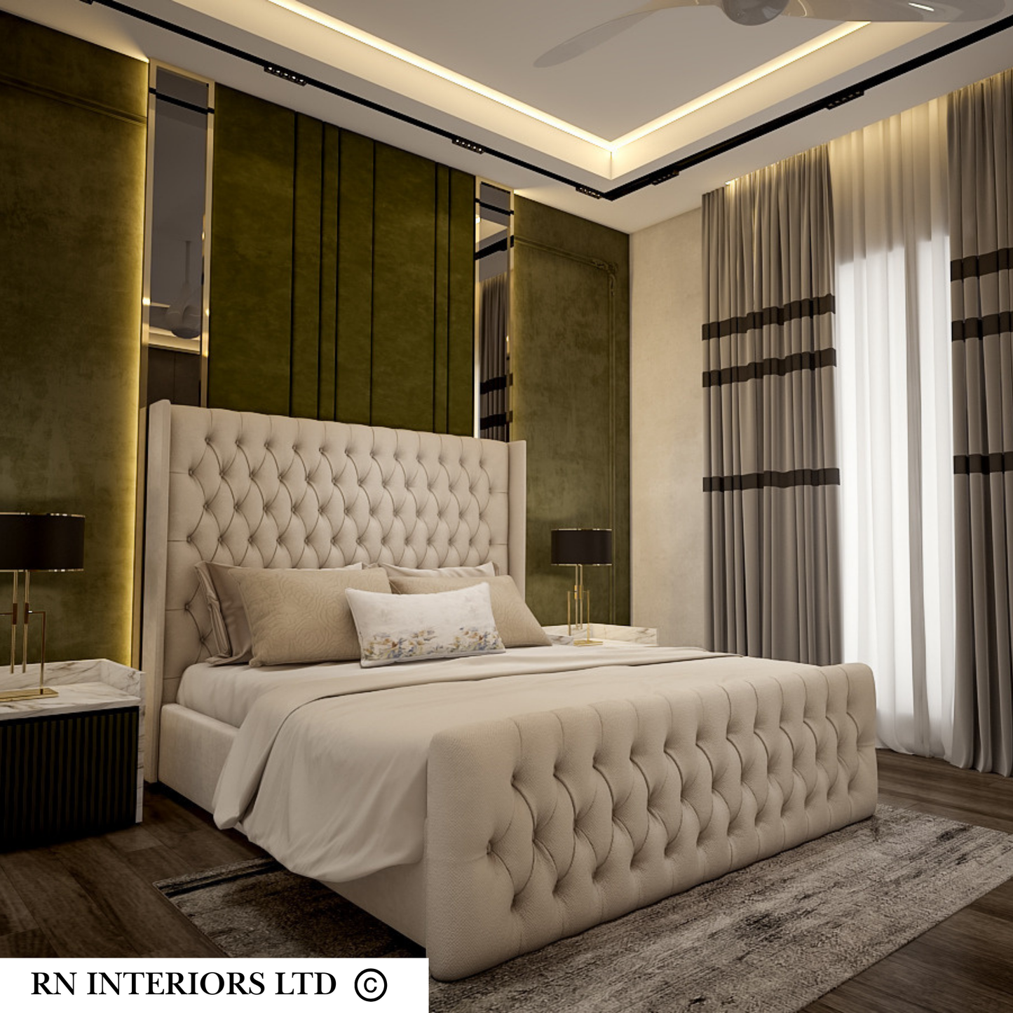 Atlas Wingback Bed Frame