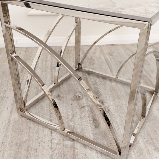 Stella White Lamp Table – view 2