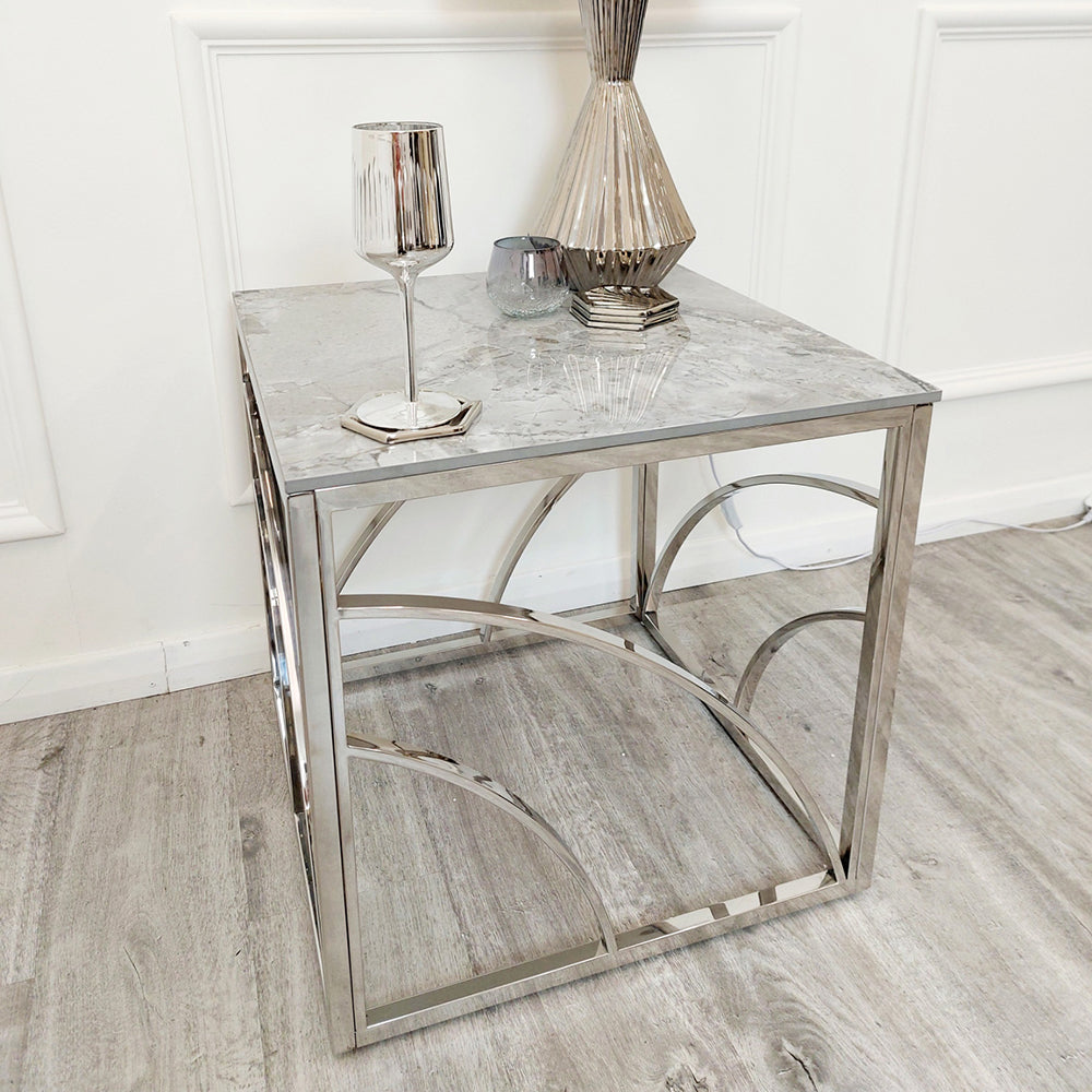 Stella White Lamp Table
