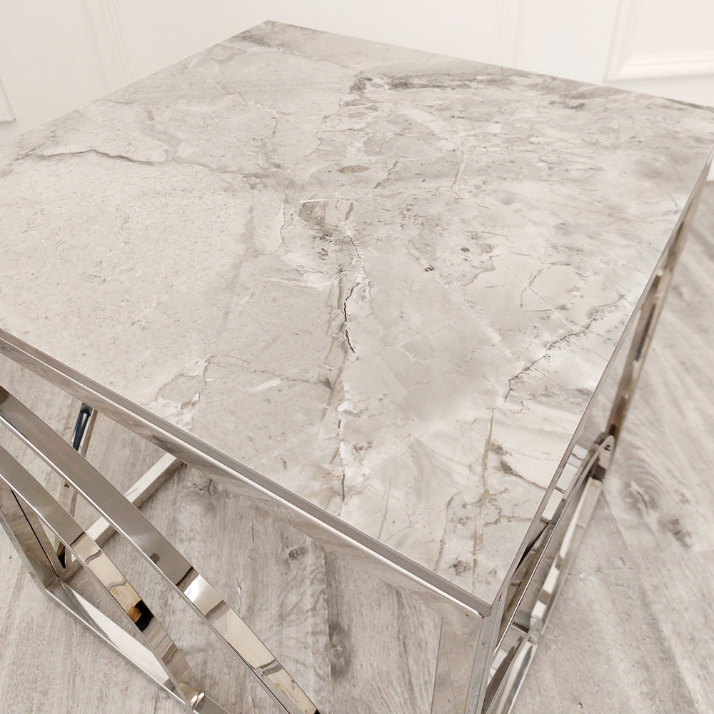 Stella White Lamp Table