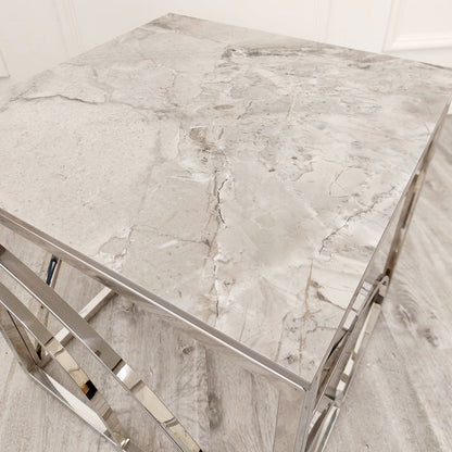 Stella White Lamp Table