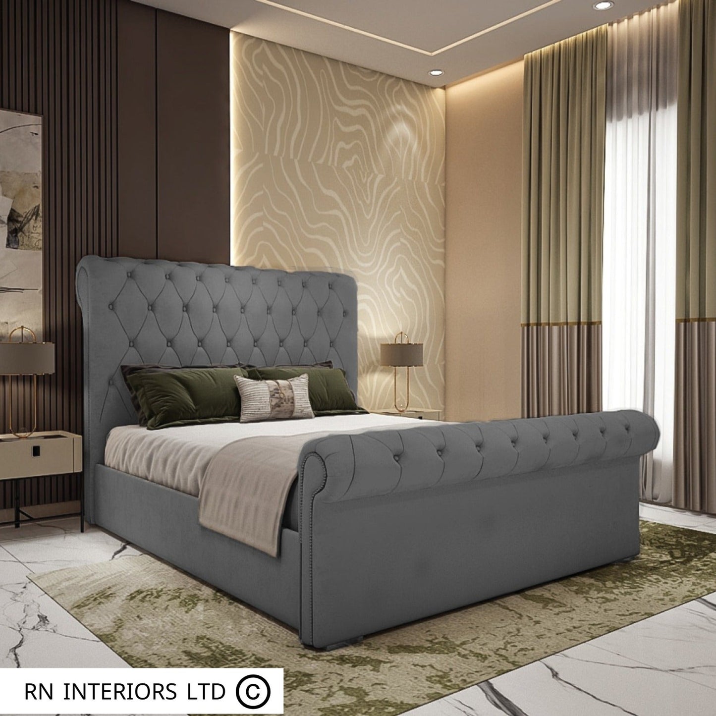 Super King Size Bed - Scroll Bed Frame