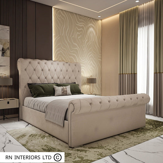 Super King Size Bed - Scroll Bed Frame