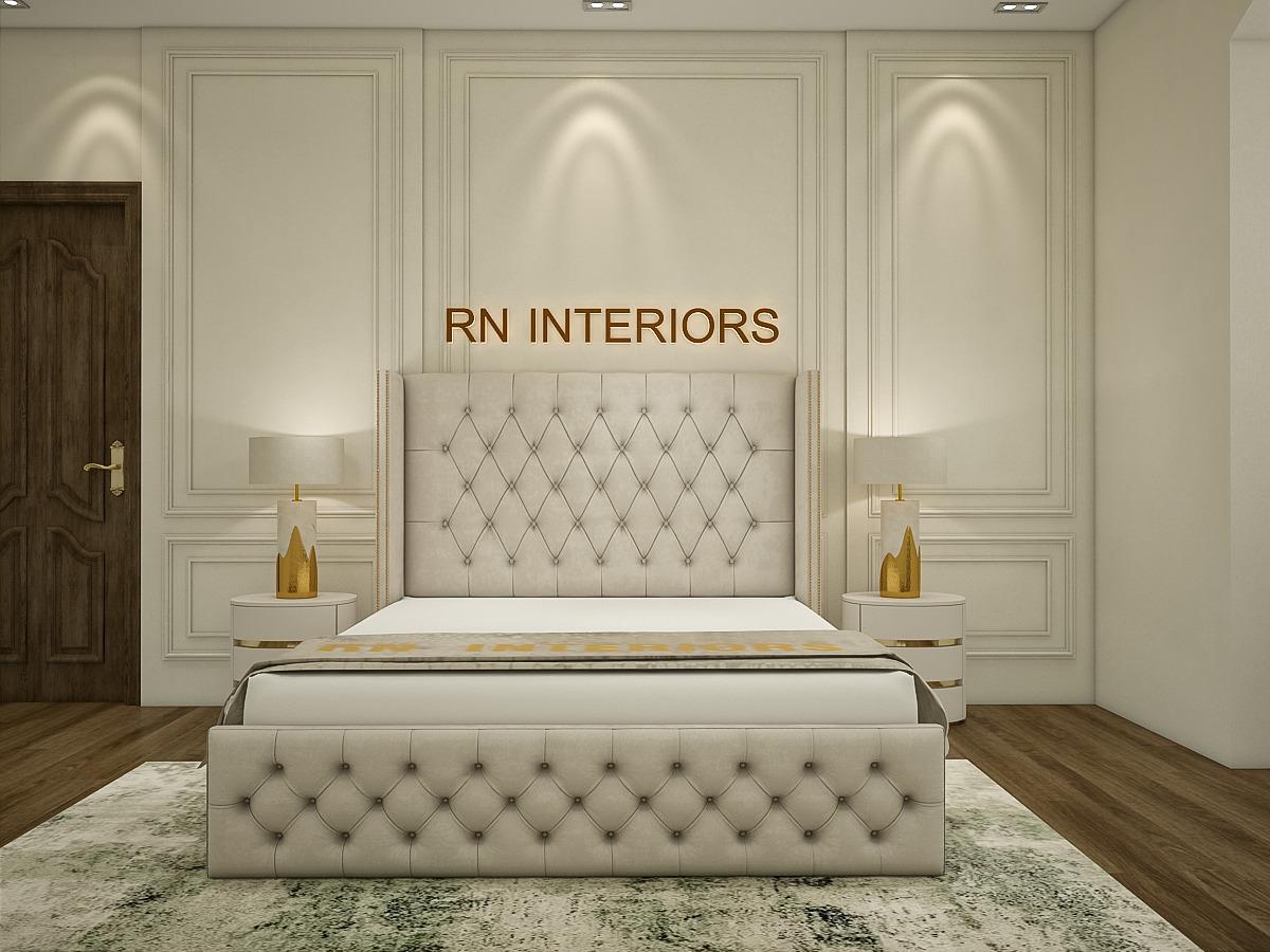 Single Bed Frame - Wingback Plush Velvet Bed Frame