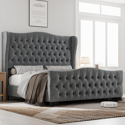 Small Double Bed Frame - Wingback Bed Frame